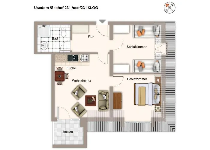 Seehof Seehof 231 아파트 *